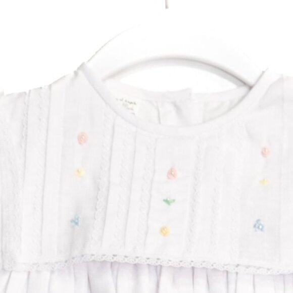 Garden of Angels Size 24M Vintage White Baby Dress With Floral Embroidery & Lace - Picture 2 of 8